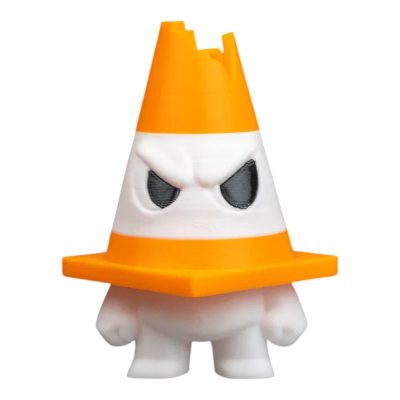 Cone-tained Anty Figurine – Angry Traffic Cone Character for Desk, Garage, or Collector Shelf – Quirky Mood Gift for Teens & Adults – 3D Printed in Canada — 3D Printed Collectible by 3DCentral