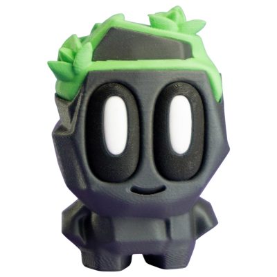 Mossy Blob Rock – Collectible Figurine with Leaf Detail | Nature-Inspired Desk Toy, Rock-Themed Shelf Collectible, Novelty Gift – 3D Printed in Canada — 3D Printed Collectible by 3DCentral