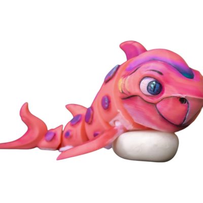 Adorable Articulated Shark Baby Figurine – Poseable Collectible Sea Creature for Desk Display or Fidgeting – Cute Ocean Animal Sculpture for Teens & Adults – 3D Printed in Canada — 3D Printed Collectible by 3DCentral