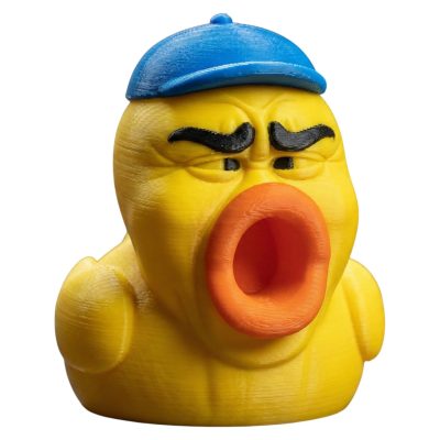 Oof Duck Figurine – Funny Yellow Duck Collectible with Screaming Face and Hat – Quirky Desk Collectible for Adults, Gamers & Meme Lovers – 3D Printed in Canada — 3D Printed Collectible by 3DCentral