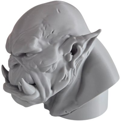 Orc Bust Sculpture – Fantasy Monster Head Figurine for Display, Painting, or RPG Inspiration – Grim Orc Decor Model – 3D Printed in Canada — 3D Printed Collectible by 3DCentral