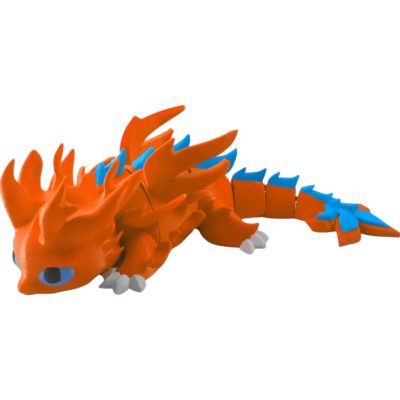 Articulated BlazeTooth Dragon Figurine – Posable Collectible Desk Pet for Teens & Adults – 3D Printed in Canada — 3D Printed Collectible by 3DCentral