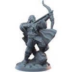 Ranger Male Miniature with Bow for Fantasy Tabletop RPGs – 32mm Scale Figure
