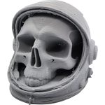 Dead Astronaut Skull Sculpture