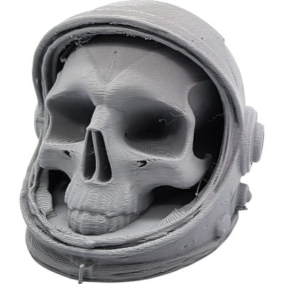 Dead Astronaut Skull Sculpture – Battle-Damaged Space Helmet Skull for Sci-Fi Horror Displays, Gothic & Outer Space Decor – 3D Printed in Canada — 3D Printed Collectible by 3DCentral