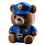 Police Officer Teddy Bear Figurine