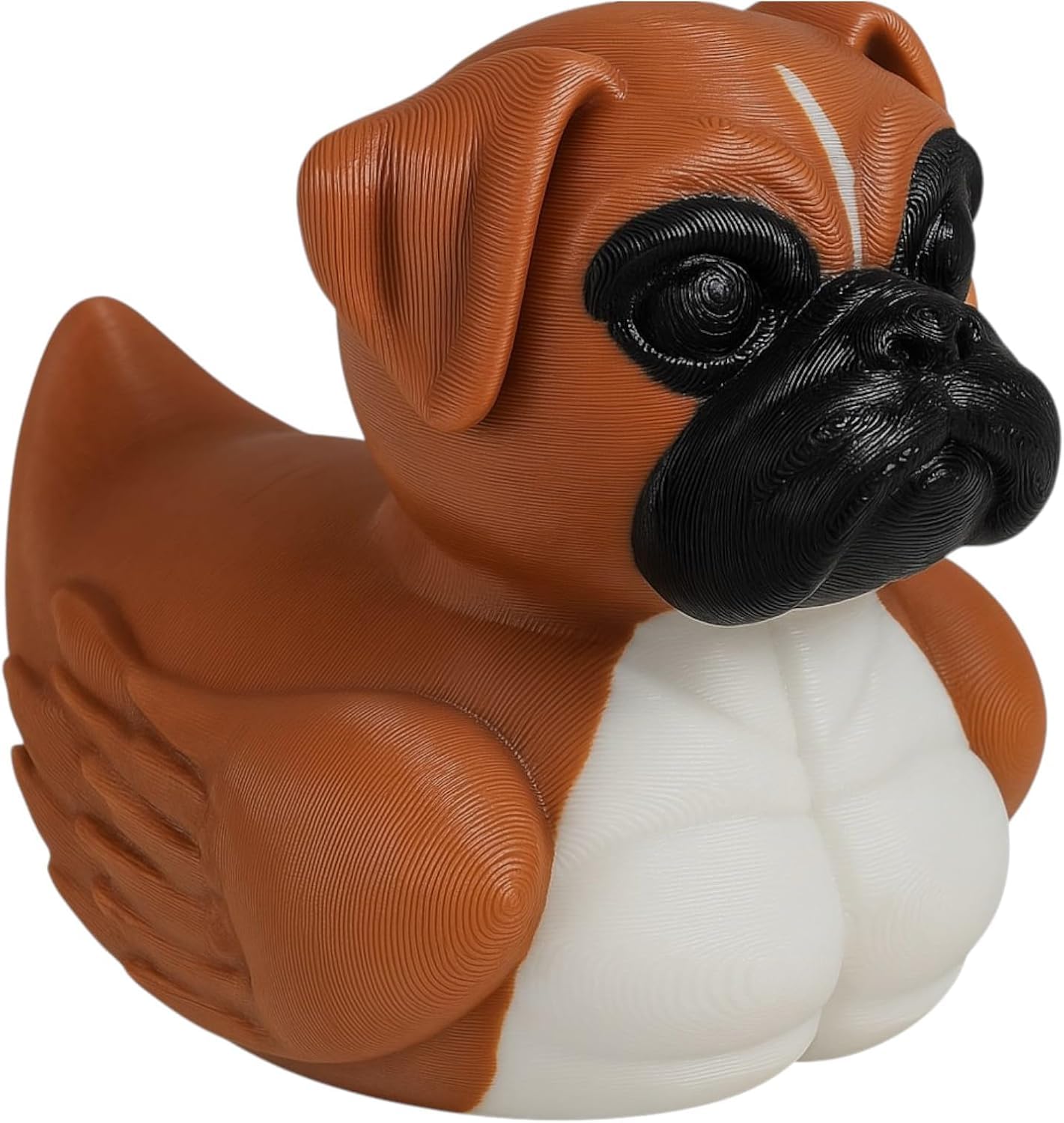 Boxer Dog Duck Figurine – Funny Off-Road Rubber Duck for Duck Duck 4x4, Dashboard Ducks, Vehicle Dashboard Ornament Gift, Cruise Duck Hider, Collectible Puppy Duck – 3D Printed in Canada (Large) — 3D Printed Collectible by 3DCentral