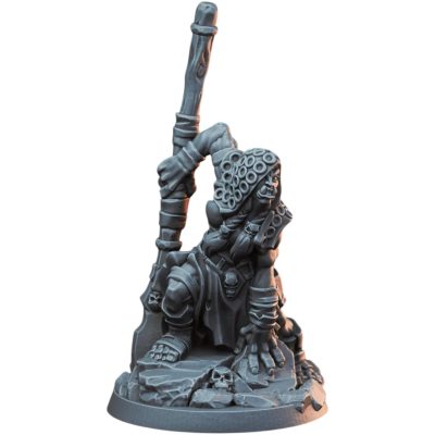 Ork Impaler Female Miniature for Tabletop RPG, Wargaming & Painting – Fantasy Orc Spear Warrior for Dungeon Battles & Warbands – 3D Printed in Canada — 3D Printed Collectible by 3DCentral