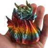 Rainbow Dragon Duck Figurine - Rubber Ducky Alternative Car Dashboard Ornament - Fantasy Collectible Figurine Cruise Duck Hiding Gift 4x4 Decor – 3D Printed in Canada — 3D Printed Collectible by 3DCentral