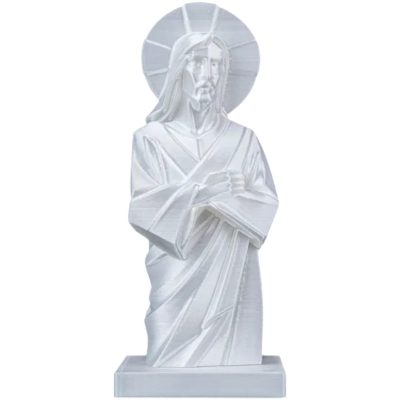 Jesus Christ Statue – Minimalist Geometric Religious Sculpture for Shelf, Altar or Home Décor – 3D Printed Collectible for Teens and Adults – 3D Printed in Canada — 3D Printed Collectible by 3DCentral