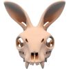 Rabbit Skull with Forward Ears – Creepy Bunny Skeleton Prop for Gothic Decor or Halloween Display – 3D Printed in Canada — 3D Printed Collectible by 3DCentral
