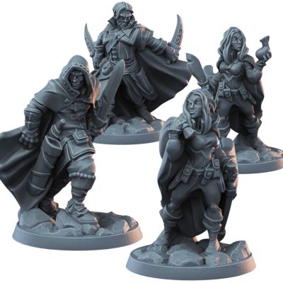 The Minotaur’s Dungeon – Set of 8 Fantasy Undead & Mummy Miniatures for Tabletop Battles, RPG Campaigns & Painting – 3D Printed in Canada — 3D Printed Collectible by 3DCentral