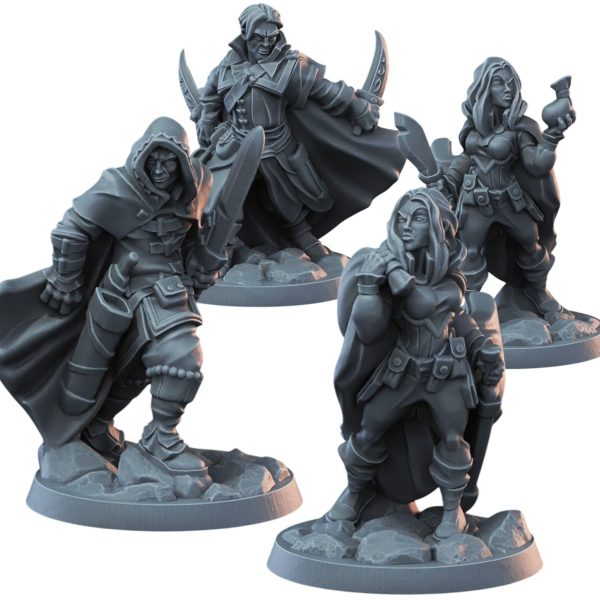 Le donjon du Minotaure – ensemble de 8 miniatures fantastiques de morts-vivants et momies