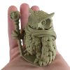 The Mage Owl Figurine – Robed Fantasy Owl Wizard with Arcane Staff – Owls & Dragons Collection – Paintable RPG Miniature Display – 3D Printed in Canada — 3D Printed Collectible by 3DCentral
