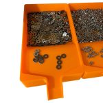 Sorting Tray with Slide Outlet for Small Parts