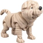 Louis The Shar Pei Dog Figurine – Articulated, Poseable Shar-Pei Statue for Desk or Shelf – Wrinkly Puppy Collectible Collectible for Dog Lovers – 3D Printed in Canada — 3D Printed Collectible by 3DCentral