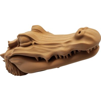Wood Carved-Style Peeking Alligator Figurine – 3D Printed Reptile Sculpture for Desk Decor, Conversation Starters & Nature Collectors – 3D Printed in Canada — 3D Printed Collectible by 3DCentral