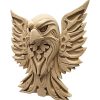 Eagle Wall Art with Intricate Wings – Wood-Style 3D Printed Bald Eagle Head Plaque for Home or Office Décor – 3D Printed in Canada — 3D Printed Collectible by 3DCentral