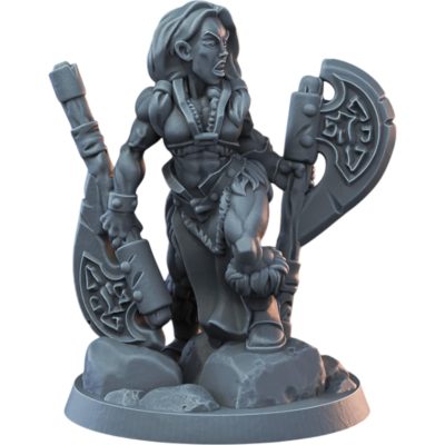 Demonkin Sorceress Female Miniature for Fantasy RPGs, Tabletop Wargaming, and Painting – Detailed Resin Model for Collectors – 3D Printed in Canada — 3D Printed Collectible by 3DCentral