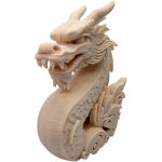Cloud Dragon Figurine – Elegant Spiral-Body Eastern Dragon Statue with Flowing Details – 3D Printed in Canada — 3D Printed Collectible by 3DCentral