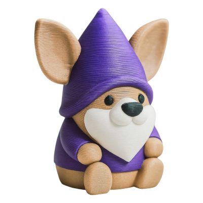 Chihuahua Gnome Figurine – Cute Corgi Gnome Decor for Desk, Shelf or Fairy Garden Display – Great Gift for Dog Lovers & Collectors – 3D Printed in Canada — 3D Printed Collectible by 3DCentral
