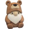 Brown Bear Gnome Figurine – Cozy Woodland Gnome in Bear Costume for Desk, Shelf or Collectible Display – 3D Printed in Canada — 3D Printed Collectible by 3DCentral