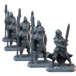 Set of 7 Medieval Guard & Female Knight Miniatures