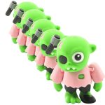 5-Pack Axe Zombie Figurines – Articulated Halloween Undead Characters with Axe in Head, Creepy-Cute Shelf Decor or Desk Toys for Teens & Adults