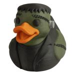 Halloween Frankenstein Duck Figurine – Funny Halloween Rubber Duck Monster Hybrid for Spooky Decor & Collectible Gifts