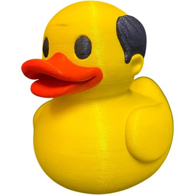 Funny Balding Duck Figurine – Hilarious Rubber Duck Parody with Combover Hair – Desk Decor, Gag Gift, Office Humor Decor – 3D Printed in Canada — 3D Printed Collectible by 3DCentral