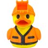 Construction Excavator Duck Figurine – Construction Worker Rubber Duck Display Toy with Hard Hat and Safety Vest for Desk, Office, or Collectors – 3D Printed in Canada — 3D Printed Collectible by 3DCentral