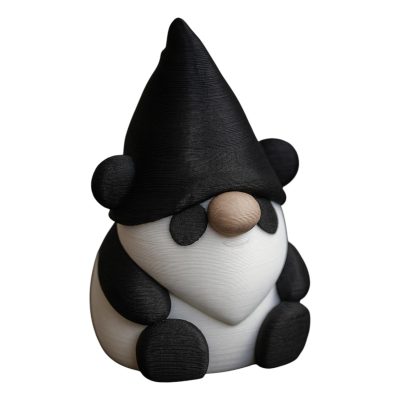Panda Gnome Figurine – Cute Black and White Nordic-Style Gnome Decor for Desk, Shelf, or Plant Display – Collectible Gift for Teens & Adults – 3D Printed in Canada — 3D Printed Collectible by 3DCentral