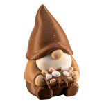 Poutine Gnome Figurine – Cute Canadian Gnome Holding Fries with Gravy & Cheese Curds – Funny Shelf Décor for Office, Cabin or Gift