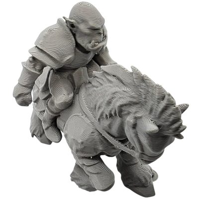 Orc Rider on Warhorse Figurine – Armored Orc Warlord Miniature for Fantasy RPG, Dioramas, or Display – Savage Cavalry Model – 3D Printed in Canada — 3D Printed Collectible by 3DCentral