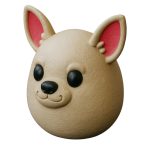 Chihuahua Egg Figurine – Kawaii Dog Decor for Desk or Shelf