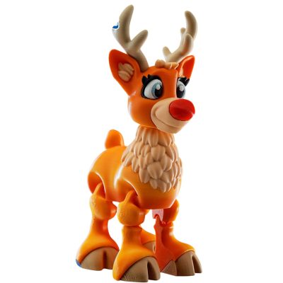 Red-Nosed Reindeer Figurine – Articulated Holiday Collectible with Print-in-Place Joints, Christmas Shelf Decor or Gift for Adults & Teens – 3D Printed in Canada — 3D Printed Collectible by 3DCentral