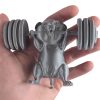 Swole Hamster Figurine – Funny Weightlifting Rodent Desk Decor for Gym Lovers – 3D Printed in Canada — 3D Printed Collectible by 3DCentral