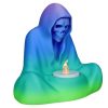 Hooded Skeleton LED Tea Light Holder – Grim Reaper Style 3D Printed Candle Cover for Gothic, Fantasy & Halloween Decor – Battery Candle Not Included – 3D Printed in Canada — 3D Printed Collectible by 3DCentral