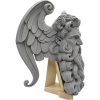 Winged Thunder God Bust with Flowing Beard & Decorative Wings – Wall Mountable Mythical Deity Statue with Display Stand – DIY Paintable Collectible Figurine – 3D Printed in Canada — 3D Printed Collectible by 3DCentral