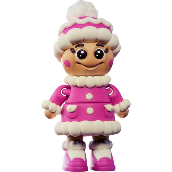 Figurine hivernale de fillette en pain d&rsquo;épice