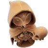 Freemason Owl Figurine – Fantasy Miniature Collectible with Skull Prop – Tabletop RPG Owl Mage Statue – Display-Ready Model for Painting & Display – 3D Printed in Canada — 3D Printed Collectible by 3DCentral