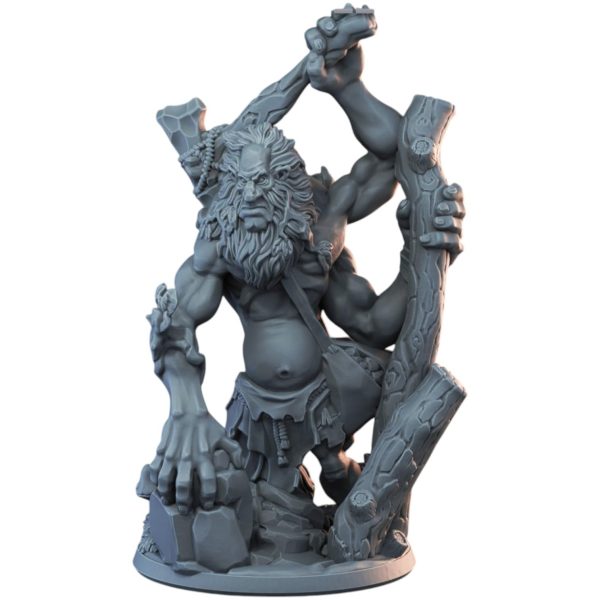 Hill Troll Fantasy Miniature Statue for Tabletop RPGs