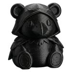 Black Raven Teddy Bear Figurine – Cute Gothic Crow Plush-Inspired
