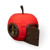 Apple Shed Fairy House – Whimsical Decorative Storage with Door & Worm Buddy – Playful Apple Figurine – 3D Printed in Canada — 3D Printed Collectible by 3DCentral