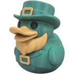 St. Patrick's Leprechaun Duck Figurine – Lucky Green Duck Statue with Gold Beard & Hat for Holiday Decor, Collectors, and Irish-Themed Gifts
