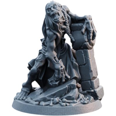 Crawling Undead Zombie Miniature for Tabletop RPGs, Painting & Wargaming – Highly Detailed Resin Fantasy Figure for Hobbyists & Collectors – 3D Printed in Canada — 3D Printed Collectible by 3DCentral