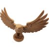 Majestic Eagle Figurine with Outstretched Wings – Wood-Look 3D Printed Bald Eagle Sculpture for Desk or Shelf Display – 3D Printed in Canada — 3D Printed Collectible by 3DCentral