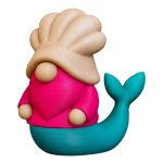 Mermaid Gnome Figurine – Cute Scandinavian Shelf Decor for Ocean Lovers, Mythical Creature Collectible for Teens and Adults