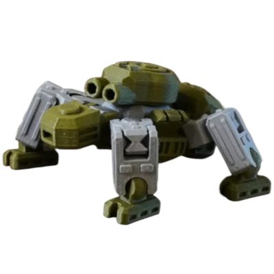 Supply Mech Model Kit by Kitcrafters – 17 Modular Parts with 15 Poseable Joints – Military-Style Mini Mech for Collectors & Hobbyists – 3D Printed in Canada — 3D Printed Collectible by 3DCentral
