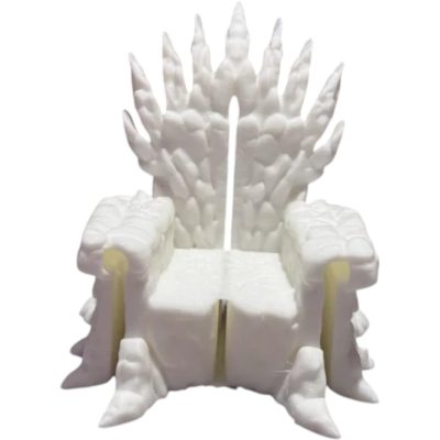 Volcanic Rock Throne – Fantasy Stone Chair Display Piece for Dioramas, RPG Scenery & Collectible Shelves – 3D Printed in Canada — 3D Printed Collectible by 3DCentral